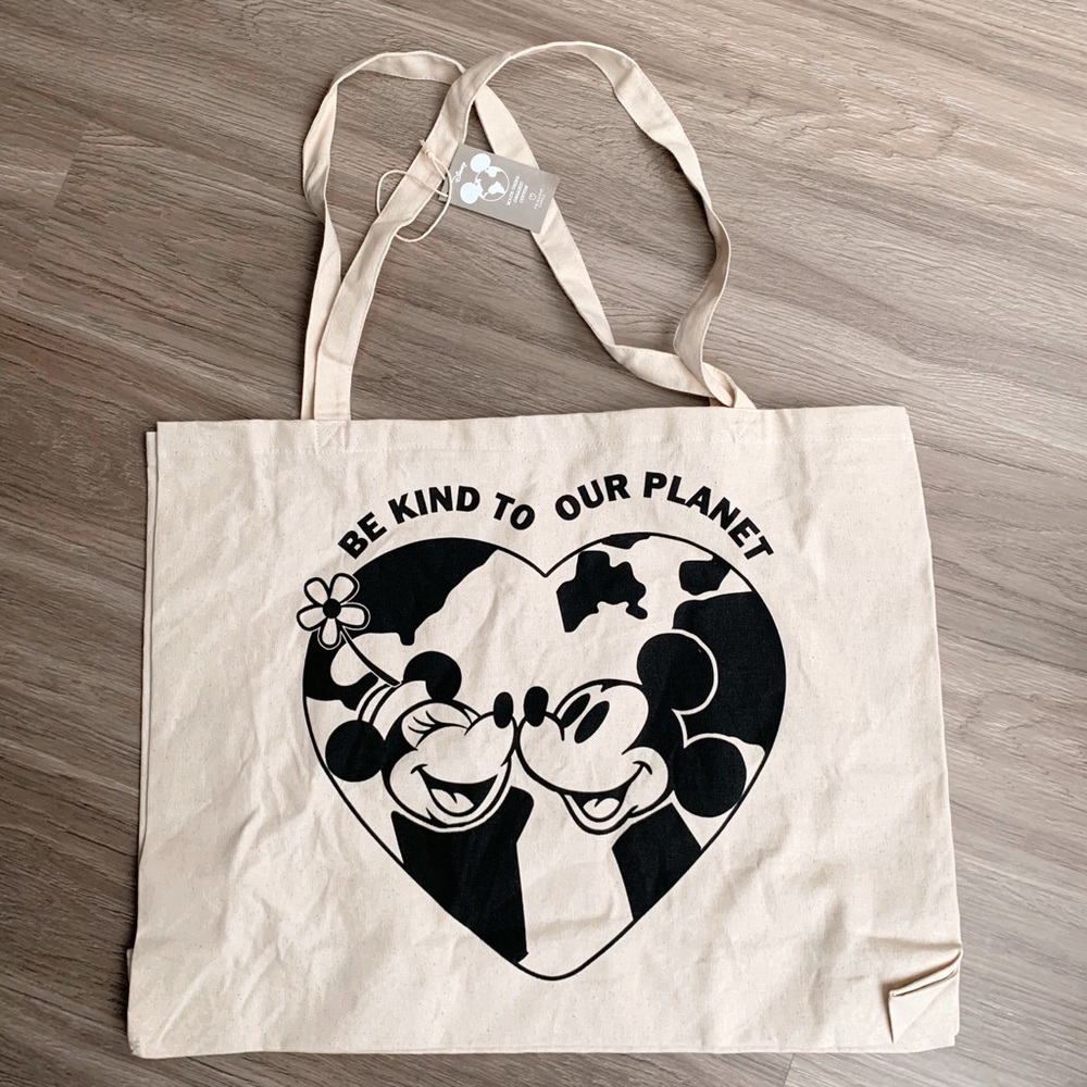 ⭐️ Mickey & Minnie Jumbo Canvas Bag Eco Friendly NWT